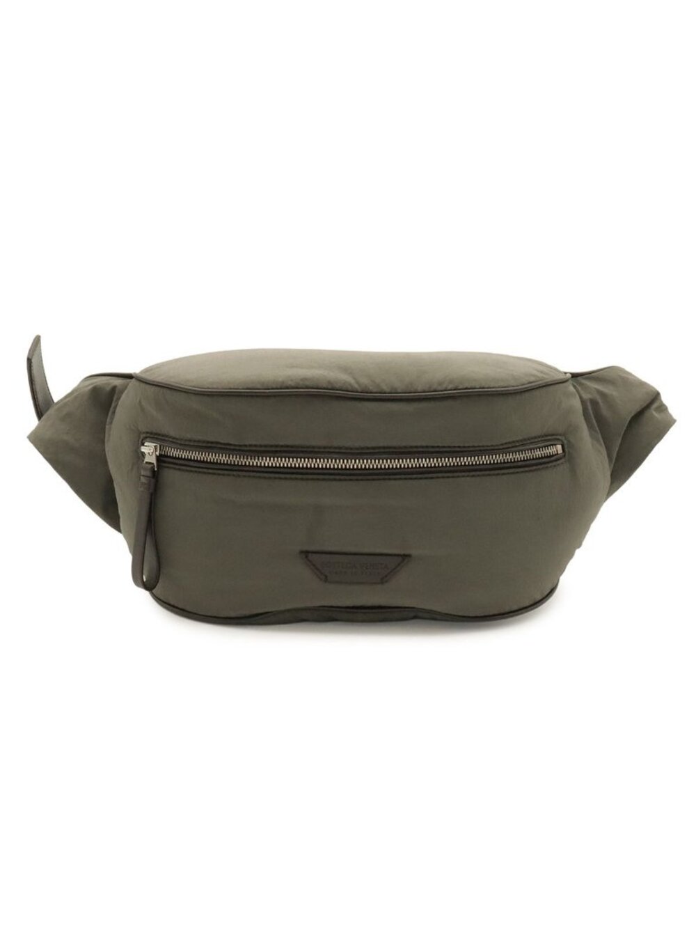 Bottega Veneta Crossroad Bum Bag Waist Pouch Nylon Leather Gray Black